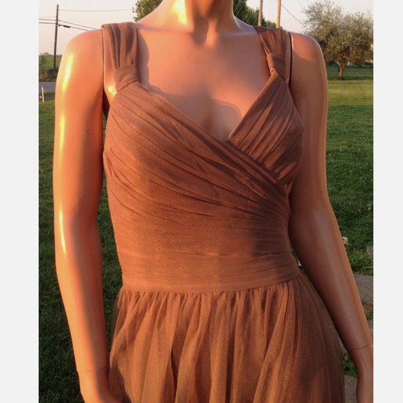 Designer Tulle Short Wedding Bridesmaid Party Prom Dress Balletcore LATTE~16 - Picture 5 of 9